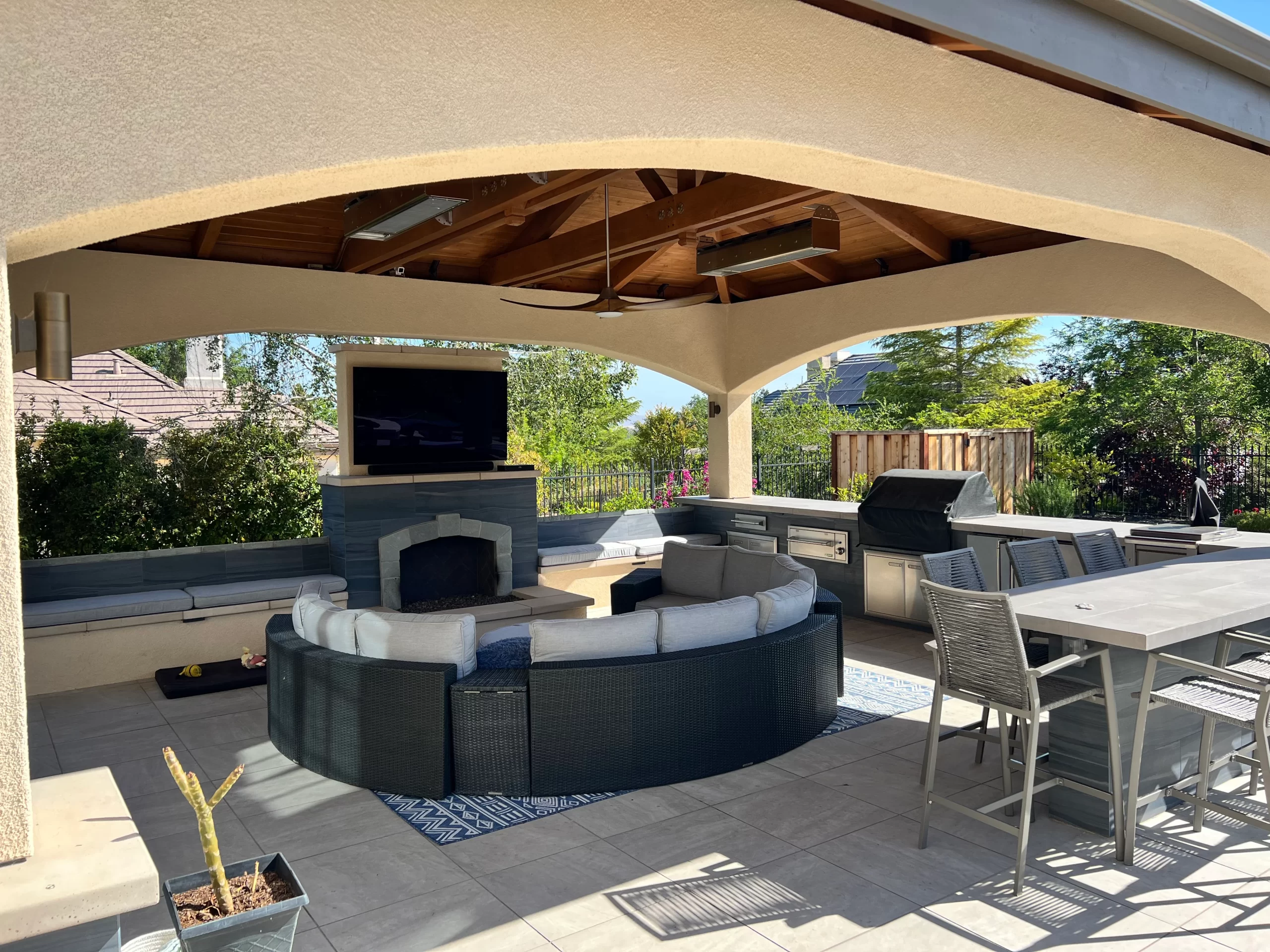 Arbor, Outdoor Kitchen and Fireplace San Ramon