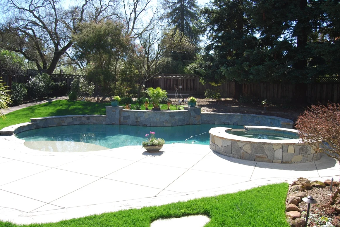 New Swimming Pool with water feature