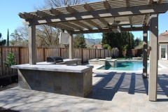 Pool arbor BBQ arbor pavers in Danville -ws