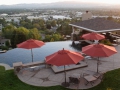 Swimming pool infinity edge design in Alamo